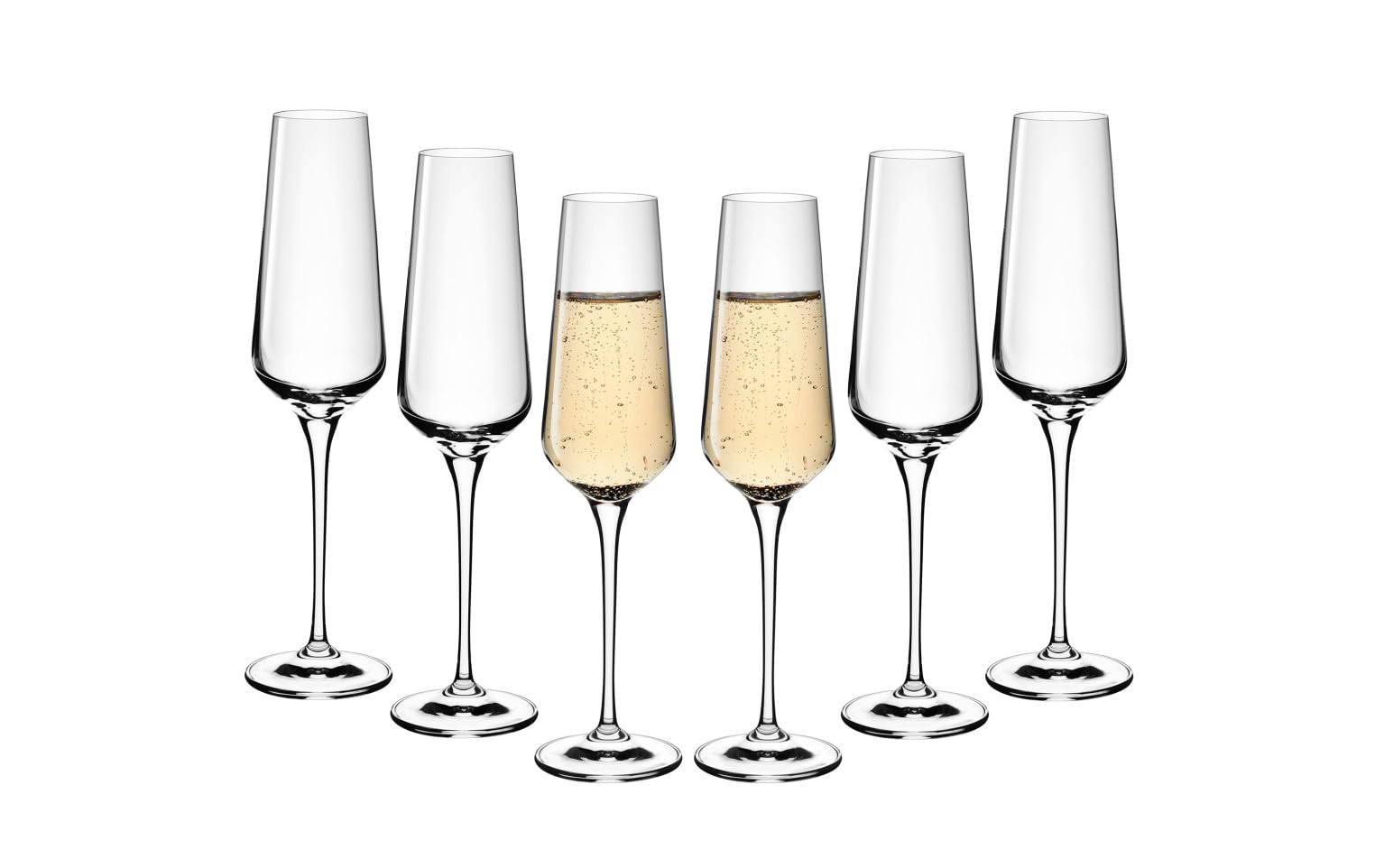 Gerlach Transparent 1760 Champagne Glasses, Set Of 6, 200 Ml, Champagne Glasses, Champagne Glasses, Wine Glasses, Dishwasher Safe, Modern