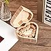 Taiyin Unfinished graduation Heart Box Unpainted Wooden Treasure Chest with Art Brushes Wood Heart Shaped Natural Pine Box with Hinged Lid for DIY Craft Making Storage Jewelry(24 Pcs)