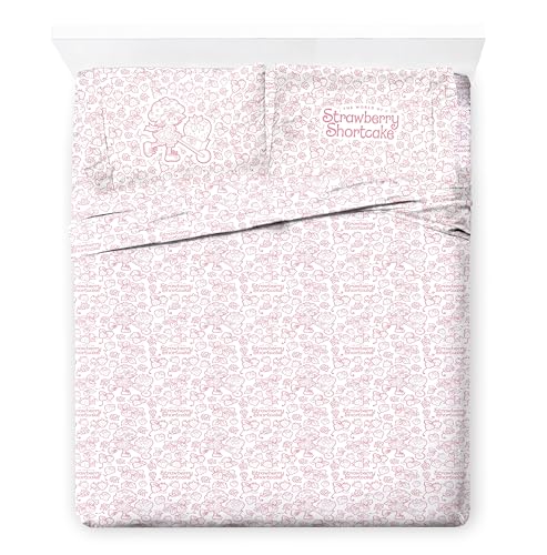 Image of Strawberry Shortcake Full Comforter Set 7 Piece Kids Bedding, Blue