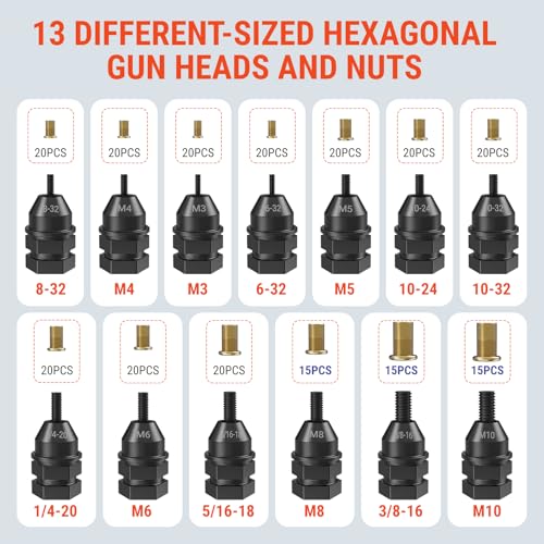 image for VLOXO Rivet Nut Drill Adapter for Electric Drill, Upgraded Rivet Gun K
