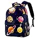 Mochila casual mochilas divertidas de dibujos animados espaciales Rocket mochila para mujeres Bookbag de viaje de alta capacidad bolsas de hombro, Multicolored-9