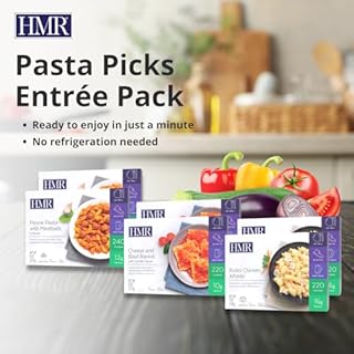 HMR Pasta Picks Entrée Pack, Pre-Packaged Lunch or Dinner to Support Weight Loss, Pack of 6 Ready to Eat Meals, 10-16 grams of Protein per Entrée, Low Calorie Food, 7-8 oz Servings per Meal