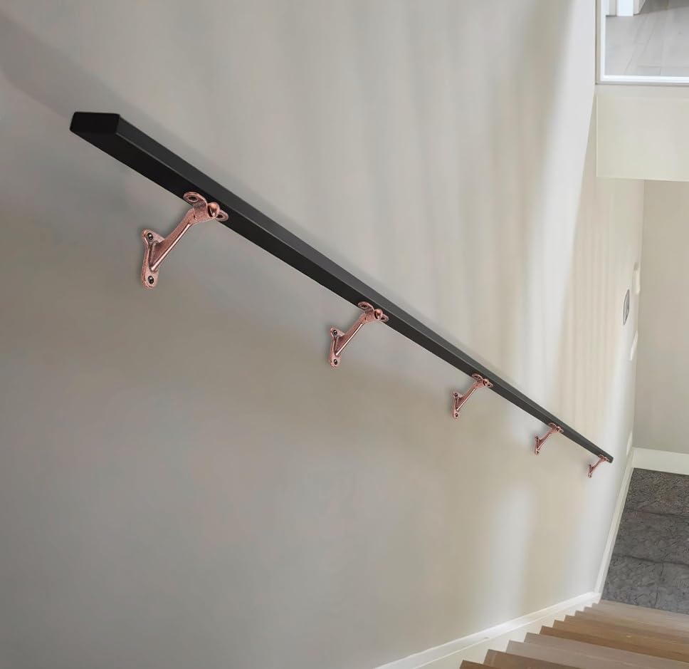 KHTUMEWARE-FS Antique Copper Handrail Brackets in Antique Copper — KHTUMEWARE