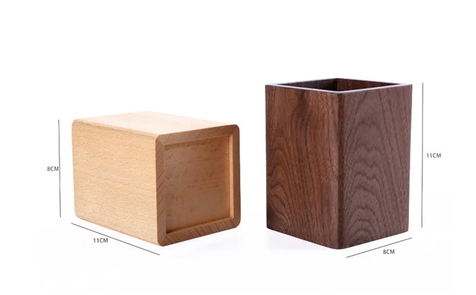 Stiftehalter Massivholz Kreativer Stifthalter Schwarz Nussbaum Desktop Aufbewahrungsbox Einfaches Lernen Büro Schreibwaren Für Schreibtische(Style 3)