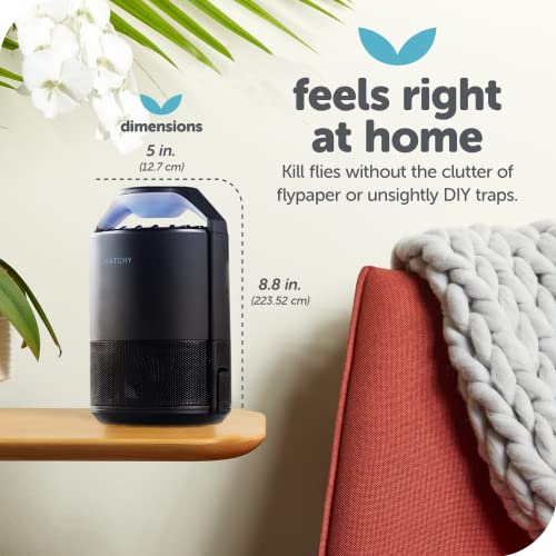 Katchy Automatic Indoor Insect Trap - Self-Activating Killer For Mosquitos, Gnats, Moths, Fruit Flies - Non-Zapper Traps For Inside Your Home - Catch Insects With Suction, Bug Light & Sticky Glue #TOP6