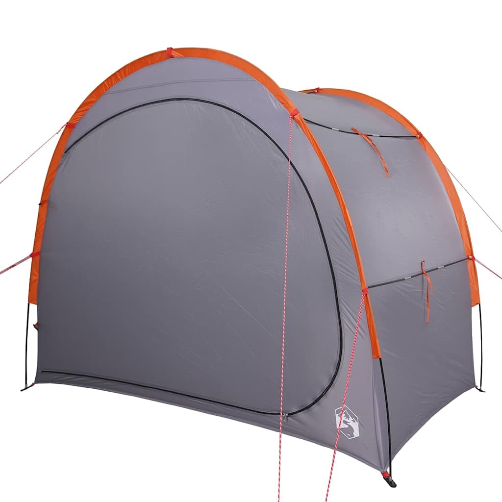 vidaXL Storage Tent, Lightweight Tent for Storage, Utility Tent for Camping Outdoor Hiking Backpacking, Storage Shelter, Grey and Orange Waterproof
