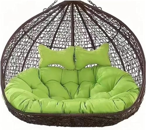 Columpio de doble huevo para 2 personas con cojines, hamaca grande de repuesto de 67 x 47 pulgadas, perfecto para patio, jardín, balcón, relajación y comodidad