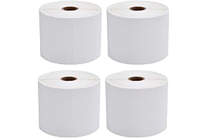 MFLABEL® 4 Rolls of 450 Direct Thermal Shipping Labels 4x6 for Zebra...