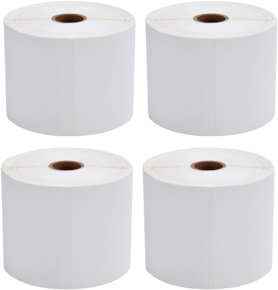 MFLABEL 4x6 Direct Thermal Shipping Labels - 4 Rolls of 450 Labels/Roll, Compatible with Zebra 2844/ZP450/ZP500/ZP505, USPS/FedEx/UPS/Amazon Shipping, Smudge-Resistant & Permanent Adhesive