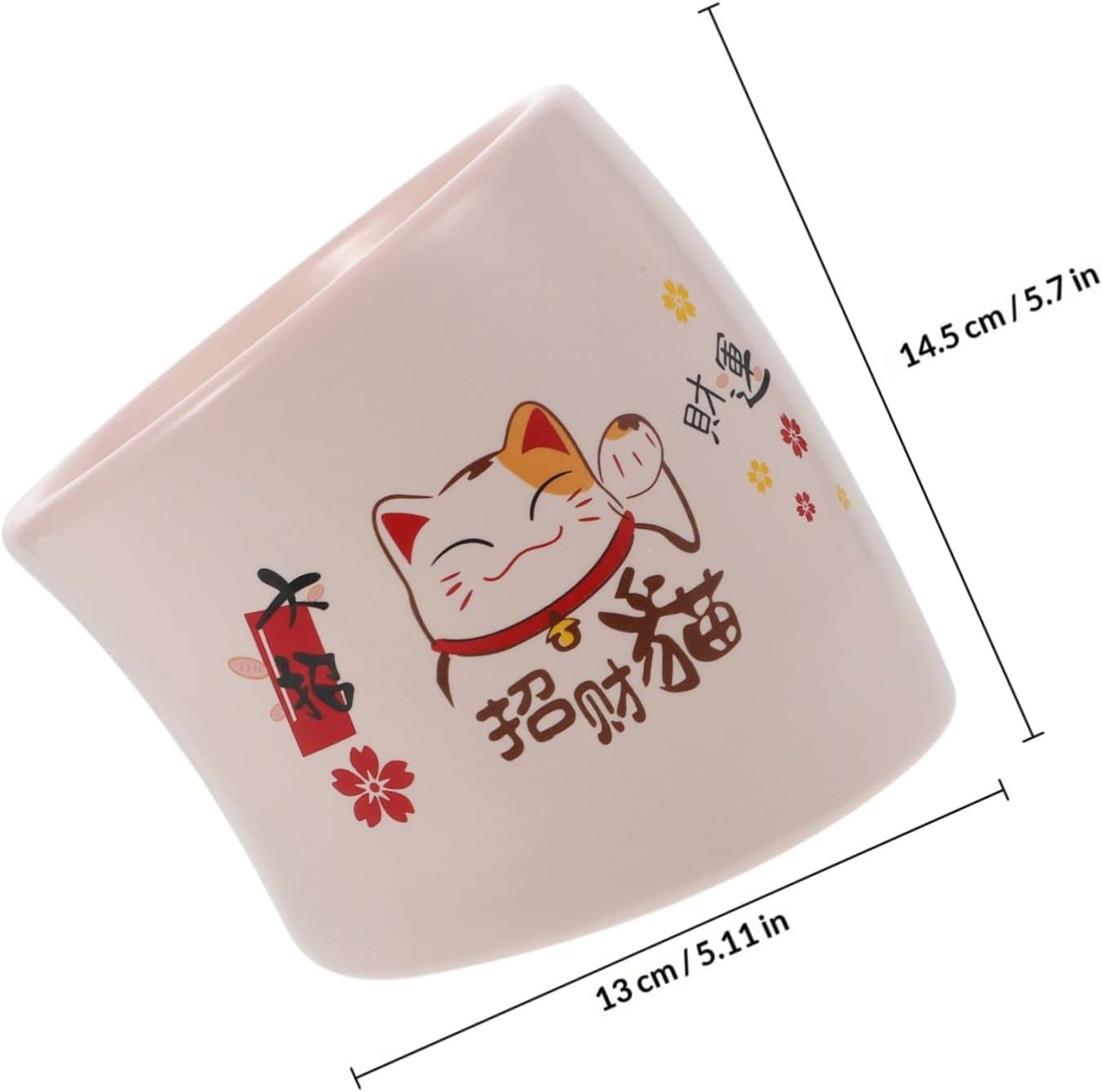 BESPORTBLE Ceramic Cat Food Bowl Anti-Overturn Elevated Pink Pet Feeder Dish Suitable for Kittens and Small Dogs