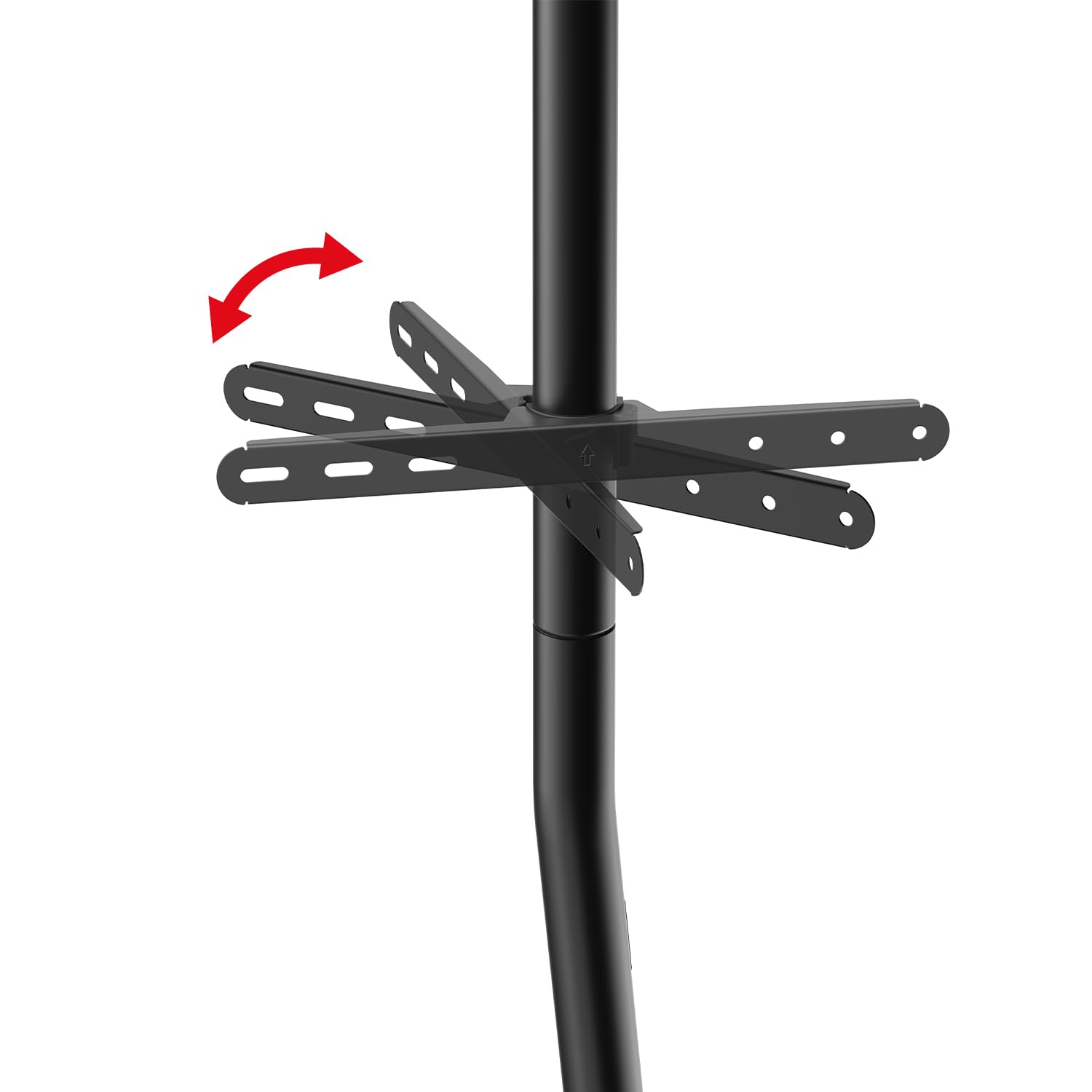 Maclean TV Bodenständer 32"-70" bis 40kg | VESA 200x200-400x400 | Schwenkbar Höhenverstellbar Kabelmanagement | TV-Halterung für Fernseher und Monitore | Stabiler Standfuß für Flexible Positionierung