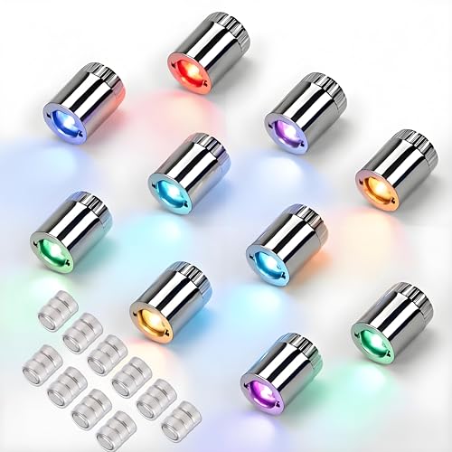 Mini Led Lights 10pc Small Led Lights for Crafts Mini Lights for Shadow Box Small Lights for Decoration Scale Diorama Accessories Battery Powered (Colorful Strobe)