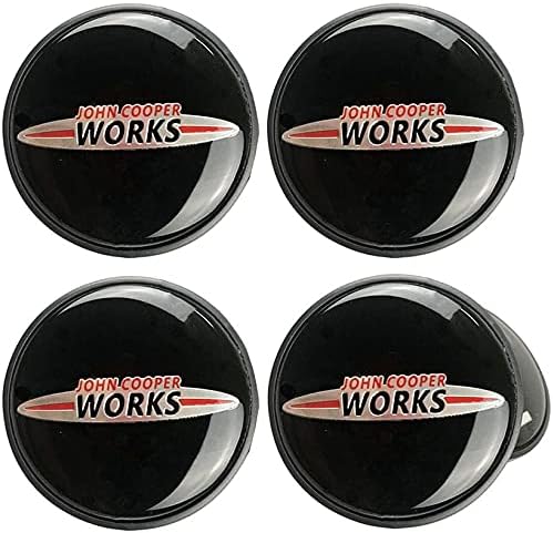 4 Pcs Car Wheel Hub Center Cap for Mini Cooper S Clubman Coupe R50 R53 R56 R60 F56 John Cooper, Waterproof Dust-Proof Aluminum Alloy Styling Accessories