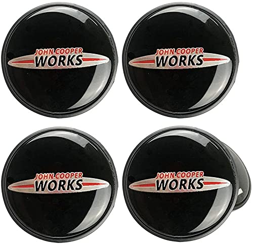 4 Pcs Car Wheel Hub Center Cap for Mini Cooper S Clubman Coupe R50 R53 R56 R60 F56 John Cooper, Waterproof Dust-Proof Aluminum Alloy Styling Accessories