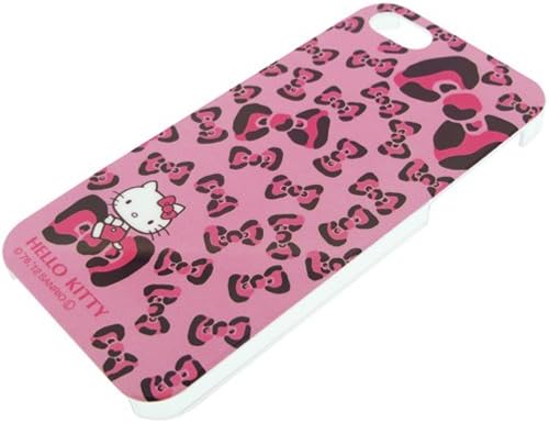 iDress iP5-KT3 Hello Kitty Hard Case for iPhone 5 & 5s - Retail Packaging - Leopard Ribbon
