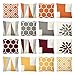 N / B Housses d'oreiller Neutres, Lot de 16, Jets décoratifs à Rayures en Lin géométriques pour Housse de Coussin Moderne pour canapé de Chambre à Coucher Bureau 18 X 18 Pouces
