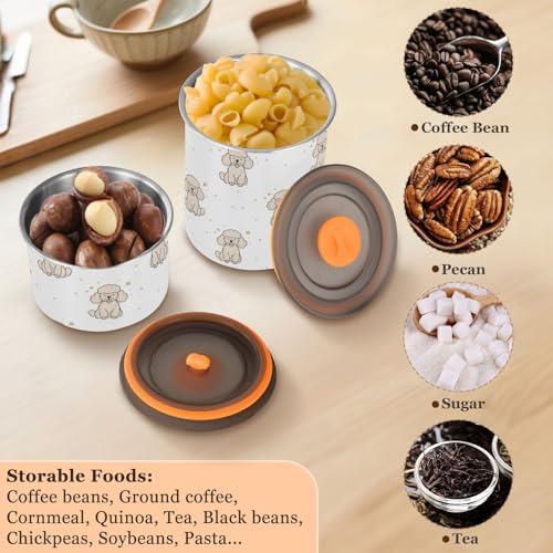 Recipiente DOMIKING para café de acero inoxidable 900 ml miniatura 5