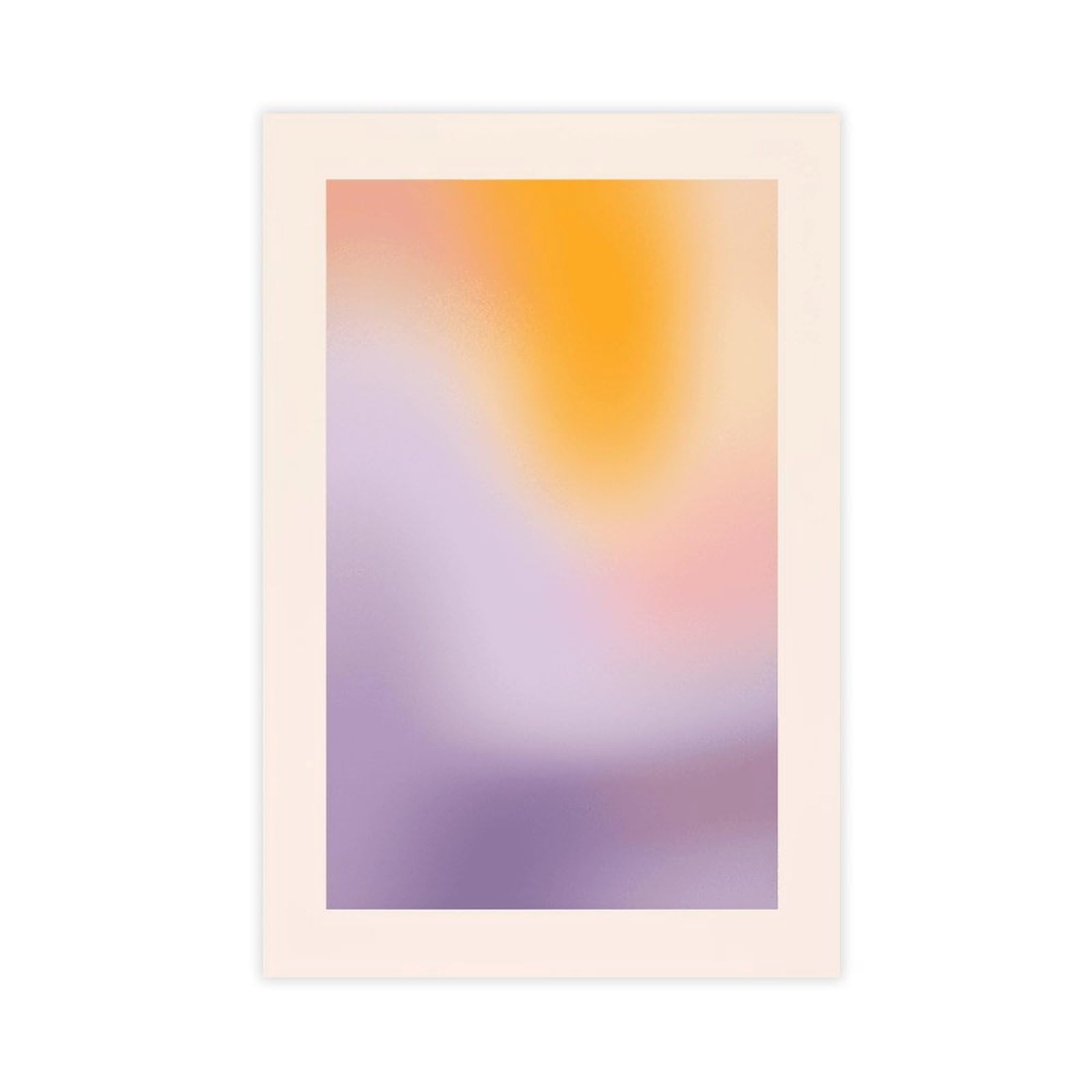 Zguols Warm Peach And Violet Gradient Abstract And Minimalist Poster Canvas Poster Bedroom Decor Sports Landscape Office Room Decor Gift Unframed Print 12" L X 18" W