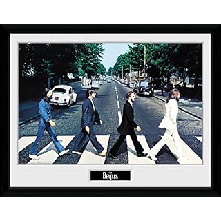 1art1 The Beatles Poster Abbey Road Affiche Encadrée Pour Fans Et Passionnés| Images Murales | Dans Un Cadre Photo 40×30… - Les Beatles, Paul McCartney, John Lennon, RIngo Starr, George Harrison