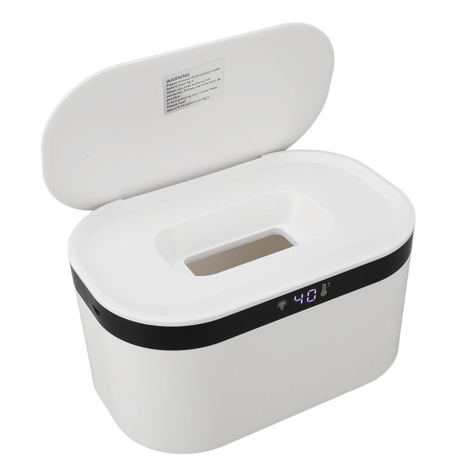 Calentador de Automóvil Toallitas Calentadoras para Bebés y Hogar 40°F a 140°F Luz Nocturna Ajustable Función Inteligente para Toallitas Húmedas y Secas