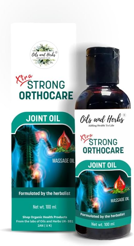 Strong Orthocare Joint Oil - Natural Pain Relief Oil- Enriched with 13 Essential Herbs for Deep Penetration and Long-Lasting Relief (100 ml)