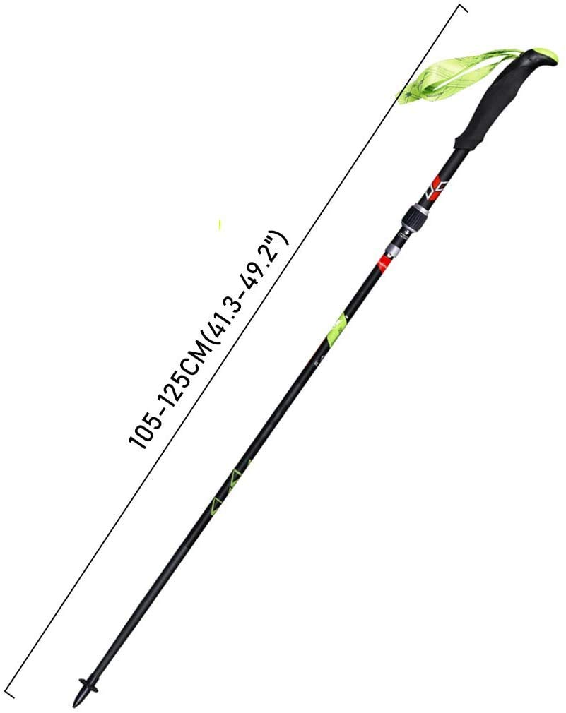 Bastoncini da passeggio Telescopico Baton Pieghevole Pieghevole da passeggio in lega di alluminio Stampelle Trekking Canne Escursionismo Trekking