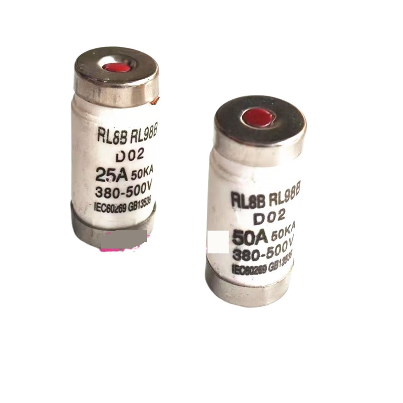Fusible RL98B D02 63A pour protection de circuit electrique domestique et industriel