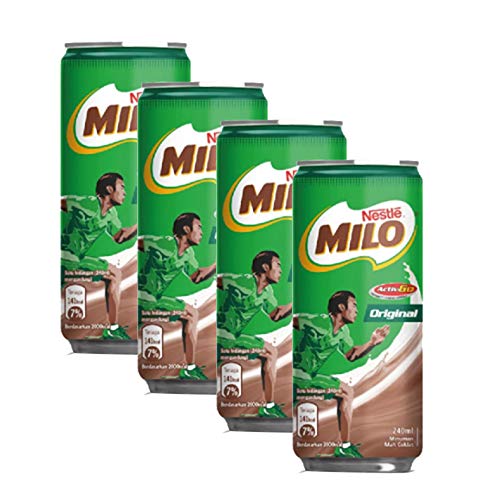 Nestle Milo Minuman Malt Coklat, 4 x 240 ml