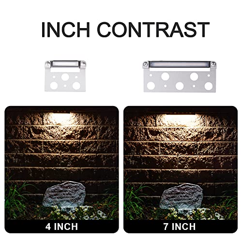 Jomitop 4 Inch Led Hardscape Paver Light, 1W Deck Step Light, Warm White 2700K, 12V Low Voltage Ac/Dc, Garden Pathway Light Outdoor Ip65 Waterproof 4 Pack #TOP5