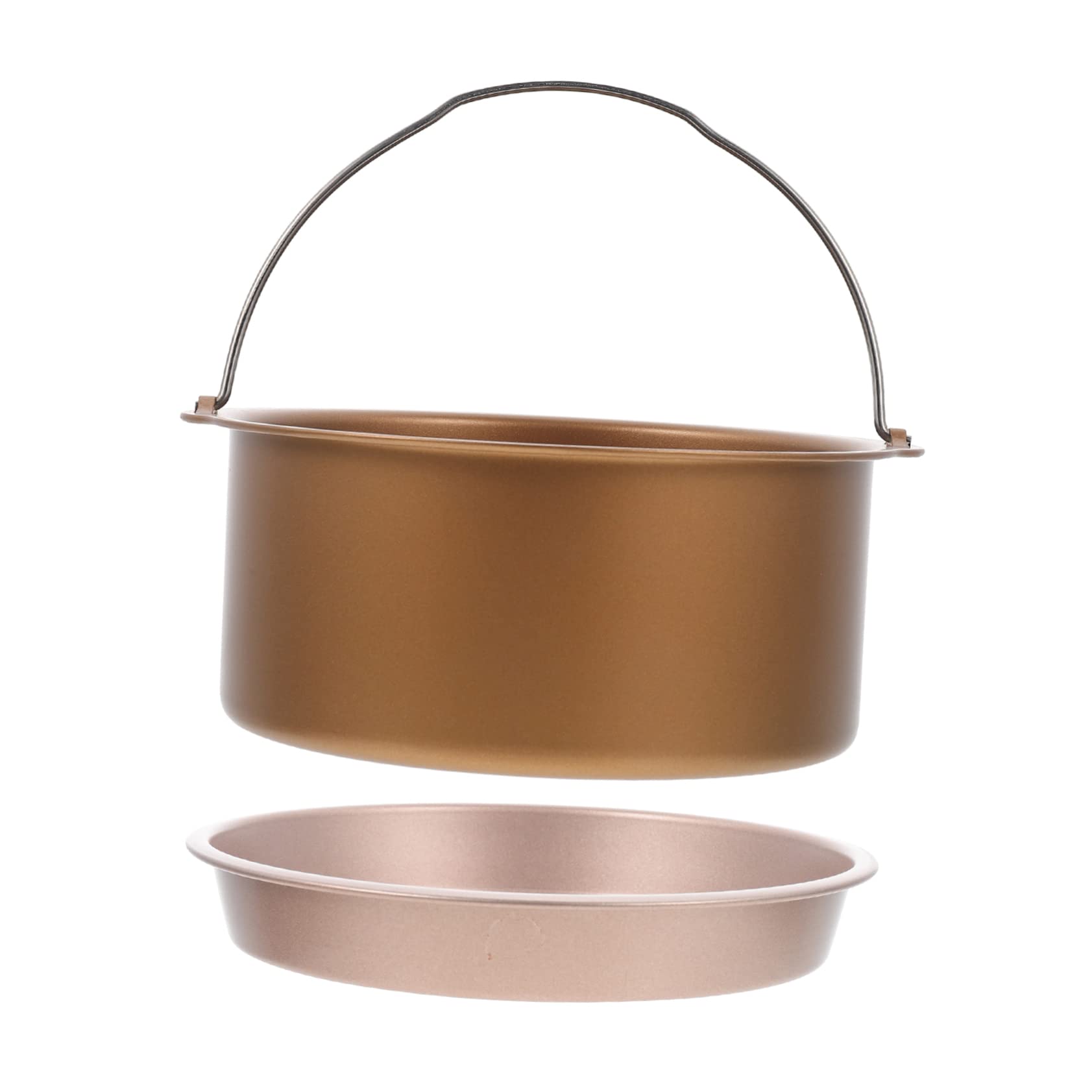 PRETYZOOM 1Set Professional Cake Pan with Non Stick Coating Portable Handle Baking Mold for Air Fryers Pizzas and Cakes Bakeware