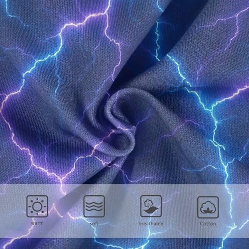 Joisal Girls Underwear Toddlers 2t Cotton Panties for Girl Artistic Kids Briefs Undies Blue Purple Lightning3