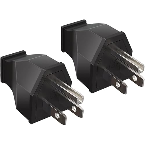STARELO Extension Cord Ends 125V 15A 2Pole 3Wire Male Straight Blade Plug Replacement Electrical Plugs End 2 PCS (Male)