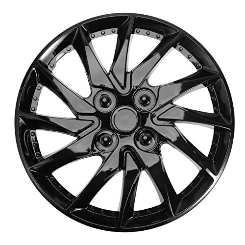 BESPORTBLE 14 Inch Super Black Universal Hubcap Wheel Covers Refit Accessory for Cars - Fits Most Cars (Black)