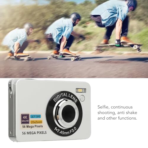 Cámara digital compacta Gowenic 56MP 4K video zoom 20x miniatura 6