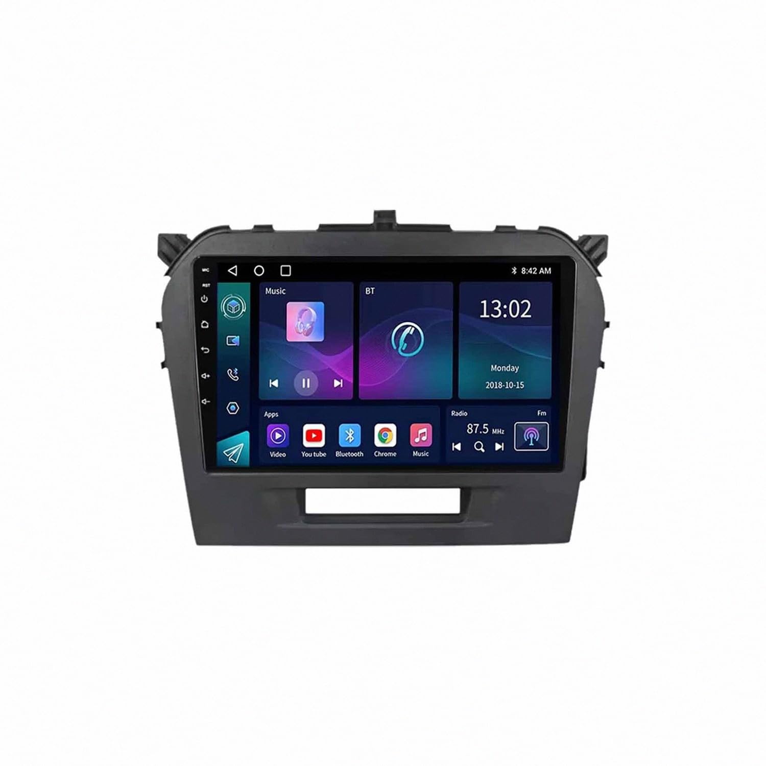 Car Stereo Carplay Radio de Coche para Suzuki Vitara 4 2014-2019 Soporta Bluetooth, Control Volante, USB, WiFi, 4G, Mirror-Link, GPS Navegador/Radio FM, 4 Nuclear 1G+32G