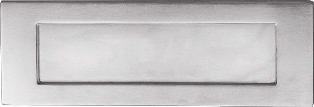 Architectural Hardware Satin Chrome A&H™ 10" X 3" Inch - 252Mm X 75Mm Victorian Letter Box Cover Plate Brushed