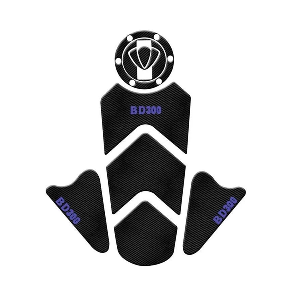 Motorcycle Fuel Tank Cap Sticker for Benda BD300 BD 300 Motorcycle Anti Slip Fuel Oil Tank Pad Protector Side Knee Grip Sticker Decoration Decal Pad
