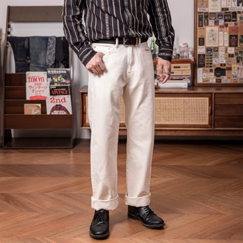 Red Tornado White Relaxed Straight Fit 14oz Selvedge Denim Pants3