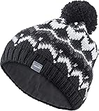 Lavorato in Germania Head Ski Beanie Women Beanies, Nero/Bianco, Taglia Unica Donna