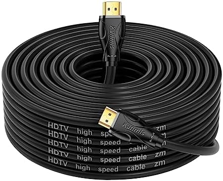 4K HDMI Cable 50ft, High Speed Hdmi 2.0 Cables &4K@60Hz 2K 1080P, Ultra High Speed Gold Plated Connectors hdmi Cord, Compatible with Playstation Arc PS3 PS4 PC HDTV