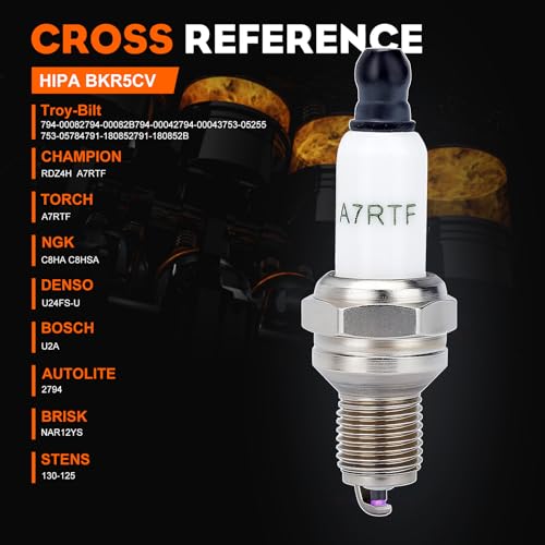Image of Hipa 794-00082 Spark Plug for Champion RDZ4H MTD Troy Bilt 753-05255 794-00043 794-00042 753-05784 791-180852B