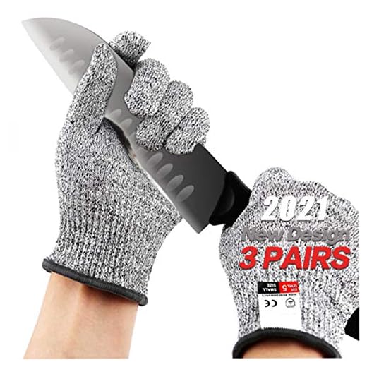 3 pairs Cut Resistant Gloves - Upgrade Cut Resistant,Cut Resistant Work Gloves, For Meat Cuttin Processing, Gardening,Wood Carving,Pruning nd More,Food Grade Level 5 Protectio (Medium-3 pair)