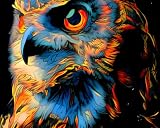 HASWEX Lienzo Pintura Arte Póster Pájaro grande animal abstracto 55x75cm Sin marco