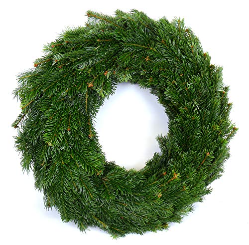 Adventskranz frisch Ø 60 cm Zweige Nordmann echte Tannen ohne Deko...