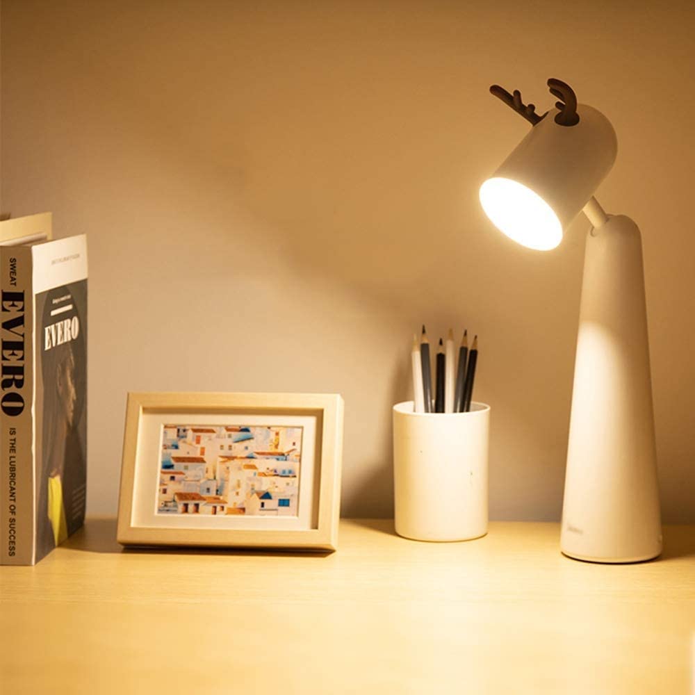 Lampka na Biurko Lampka Biurkowa Lampa Biurkowa Śliczny Kształt Badania Lampa Biurkowa Zasilana Przez Port USB Lampa Stołowa Biurowa Lampka Do Czytania Sypialnia Domowa Dormitorium Ochrona Oczu Lampa
