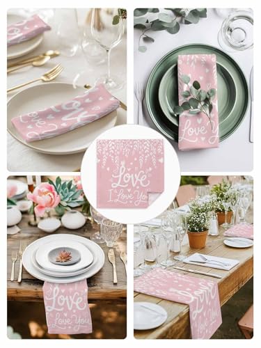Servilletas de Tela Pack de 4 50.5x50.5 cm Rosa Floral miniatura 6
