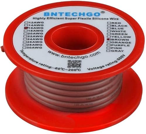 Vista 143 de Bntechgo 18 alambres de silicona suave y flexible, silicona resistente a altas temperaturas, altamente eficiente 18 AWG calibre, 150 hilos