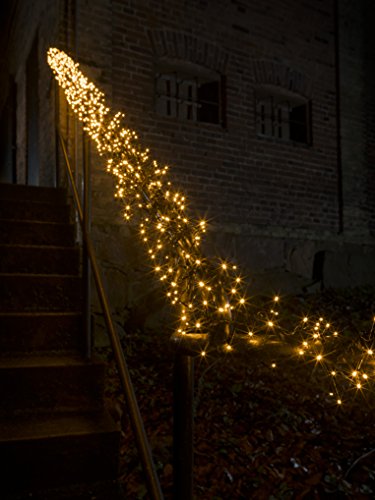 Konstsmide Micro LED Büschellichterkette Cluster, mit 8 Funktionen, Steuergerät und Memoryfunktion, 576 bernsteinfarbene Dioden… – Ansicht 4