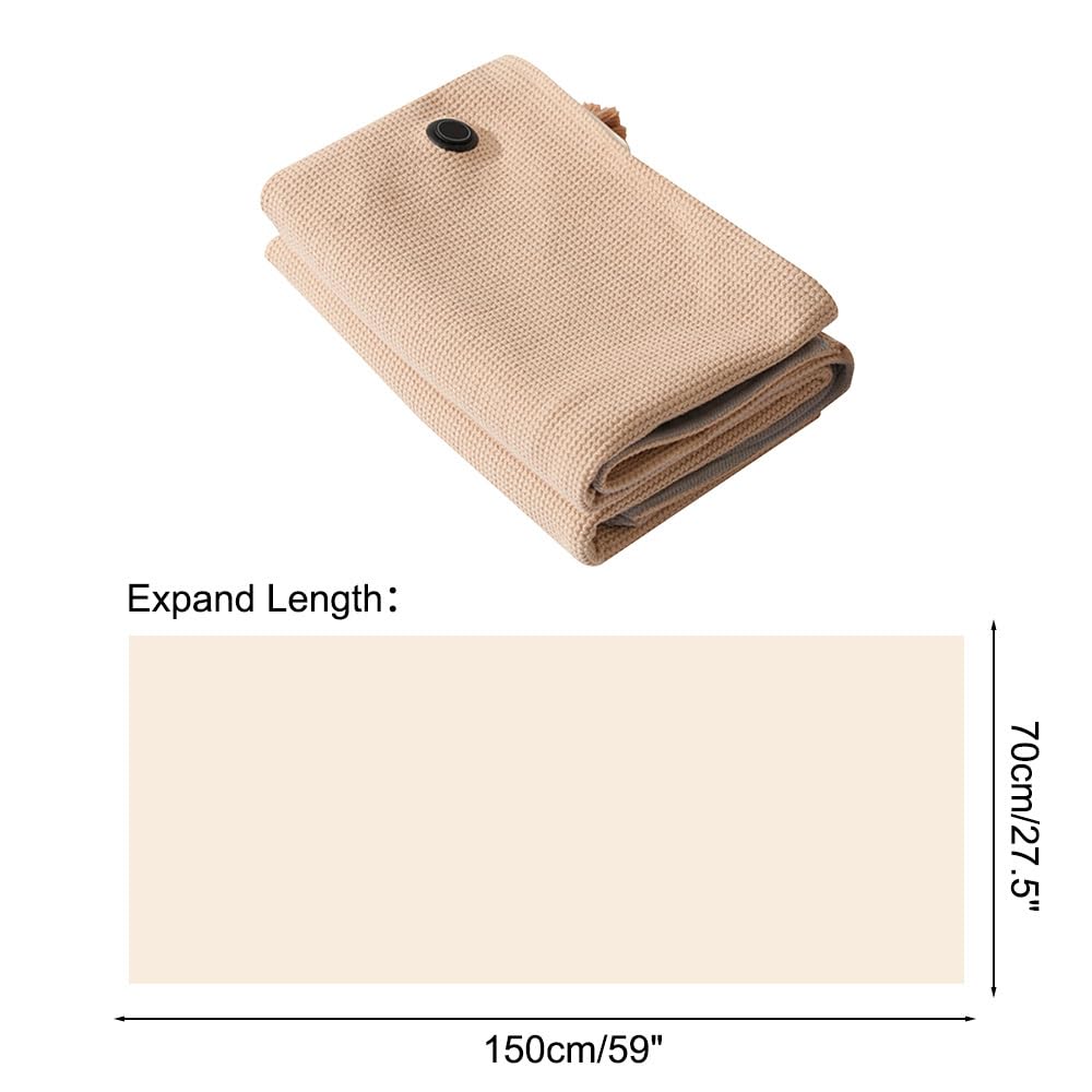 Bufanda calefactable portátil, manta eléctrica de 150 x 70 cm con 3 niveles de temperatura, alimentación USB, cremallera, ideal para la oficina, el hogar y los viajes