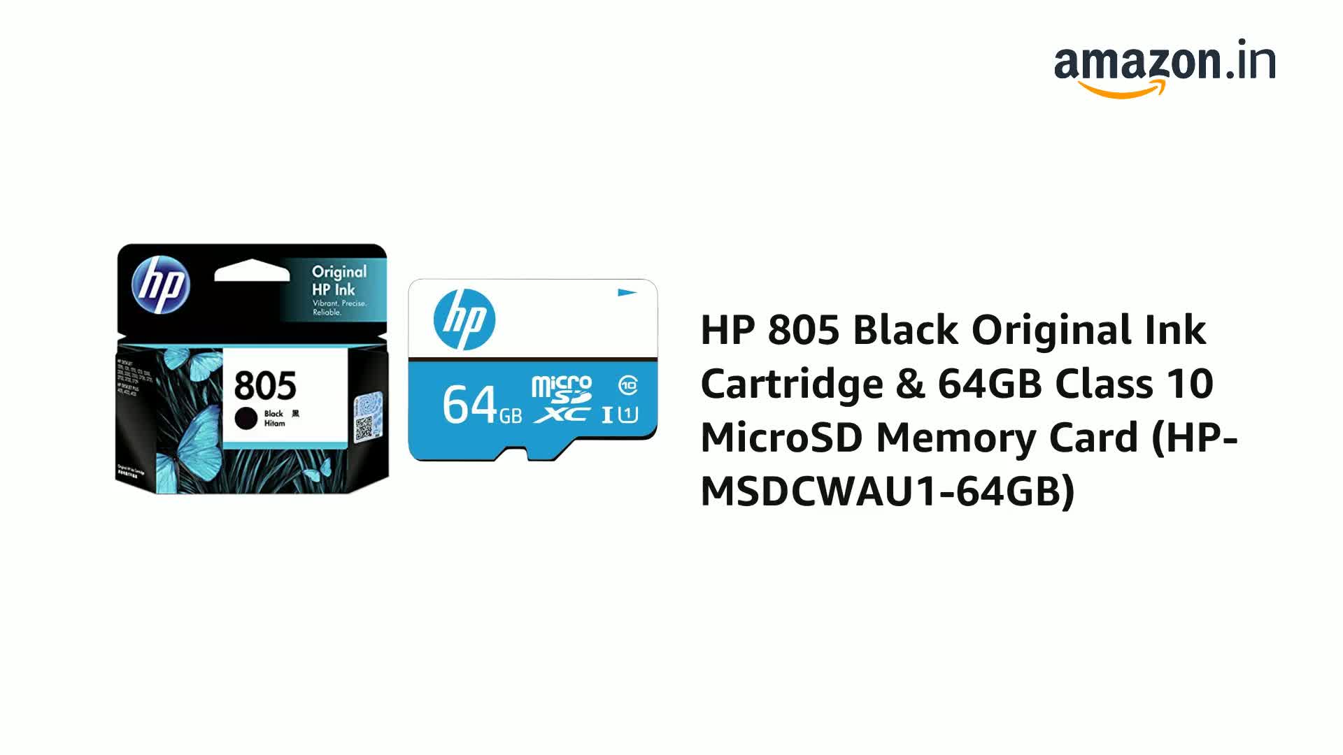 HP 805 Black Original Ink Cartridge : Amazon.in: Computers & Accessories